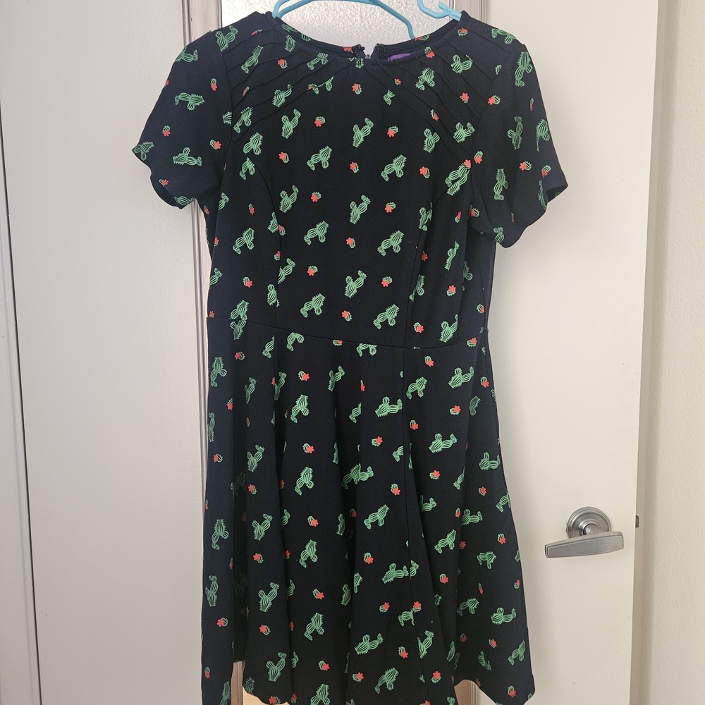 Vintage Green and Black Kids Dress